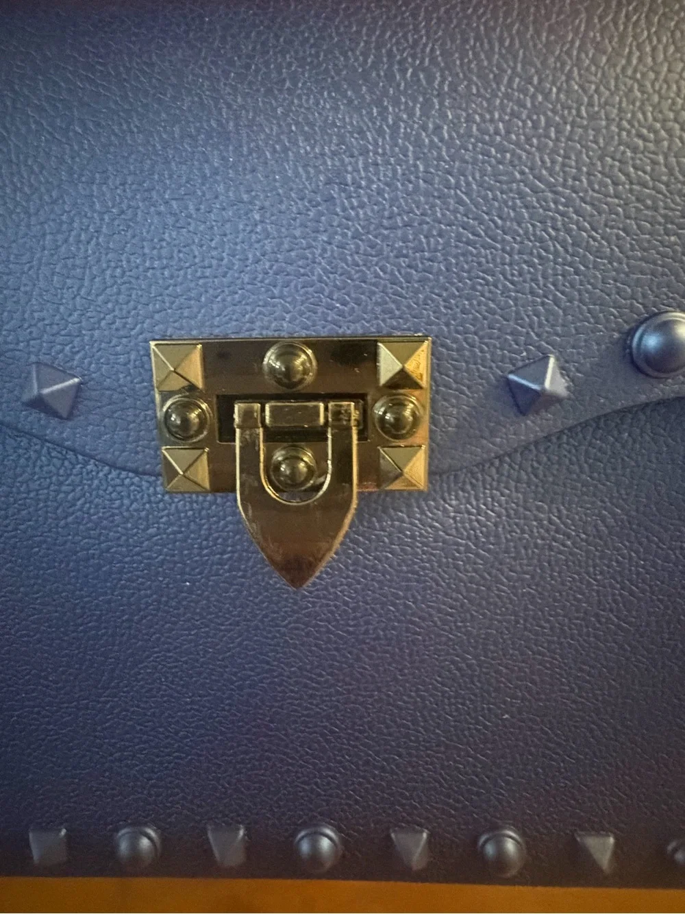 Studded Top Handle Crossbody Bag in Royal Blue